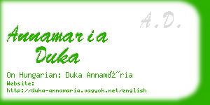 annamaria duka business card